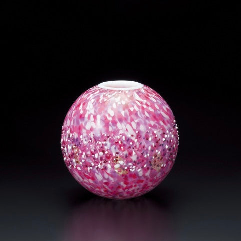 ガラス丸花器 花あかり