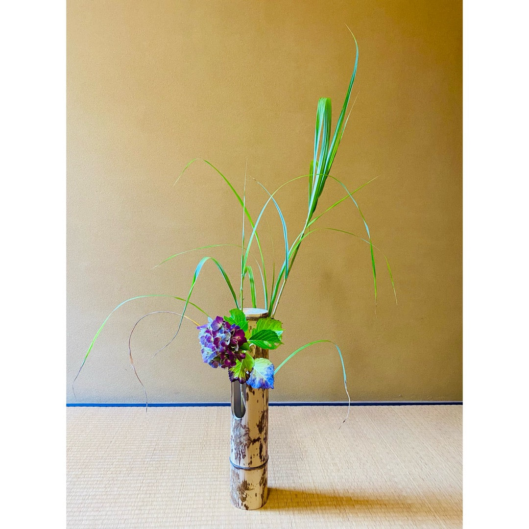 Bamboo flower vase, Sesame bamboo