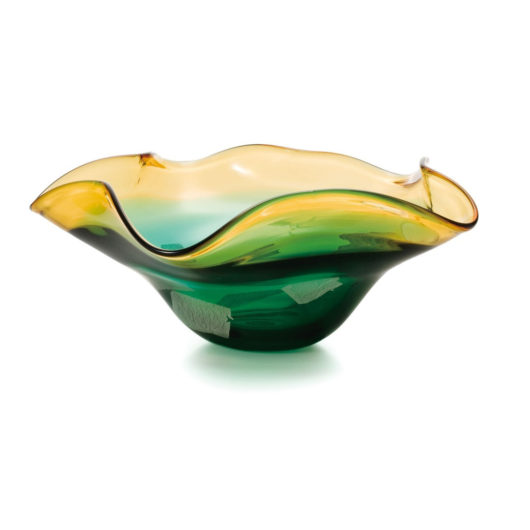 Glass Water Basin Gold Style