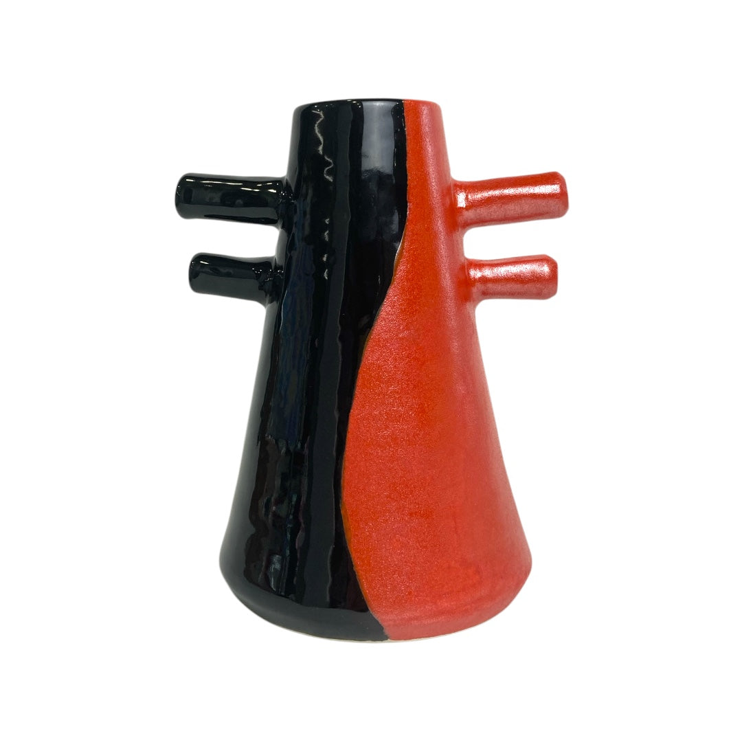 Four-handed red and black