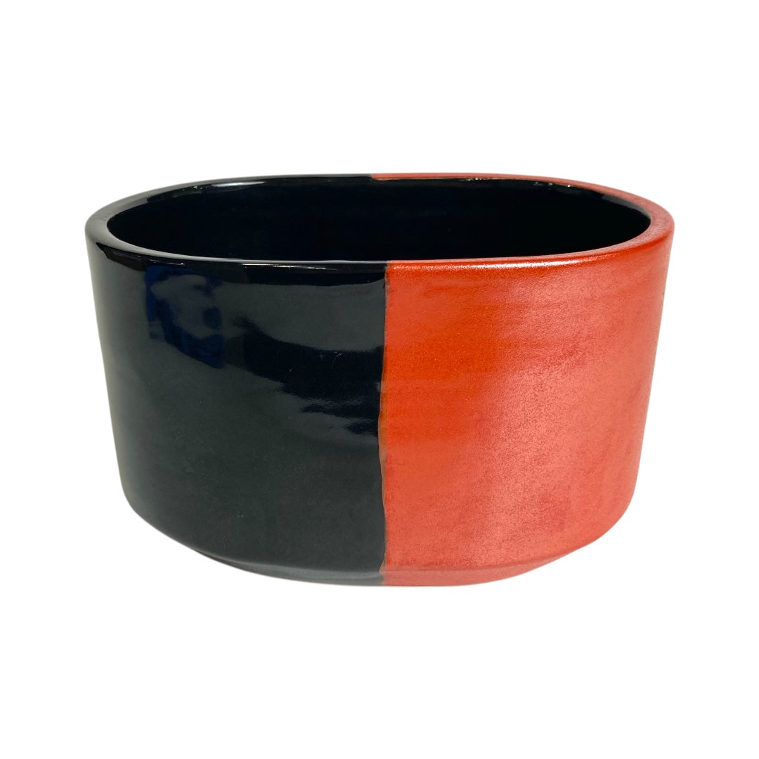 Vermilion and black