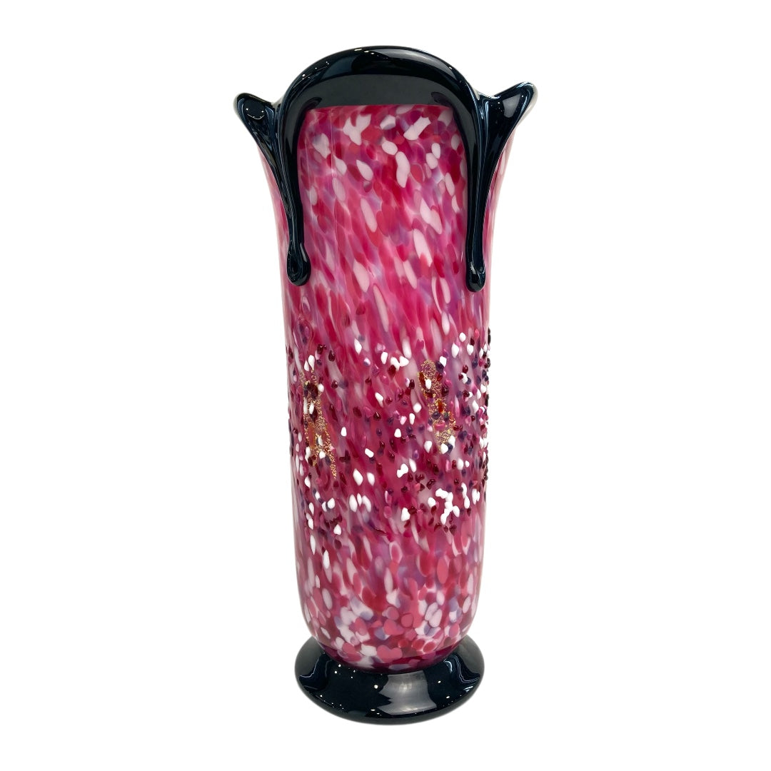 ガラス 弘前桜黒重ね花器 花あかり