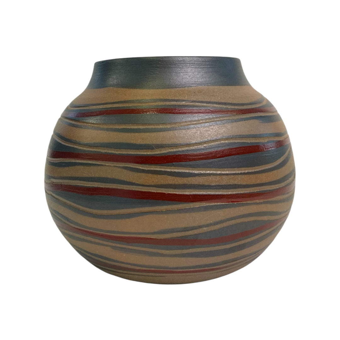 striped pot
