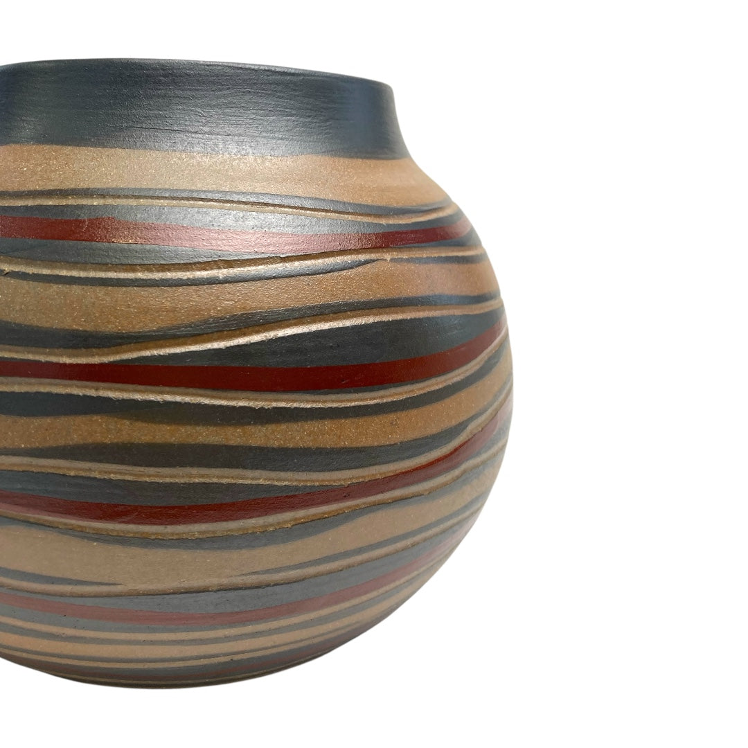 striped pot