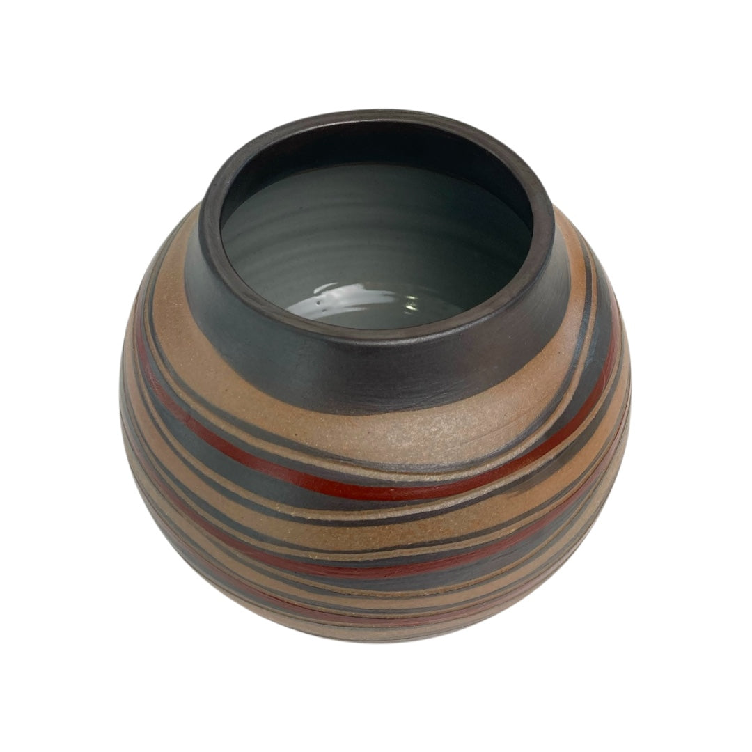striped pot