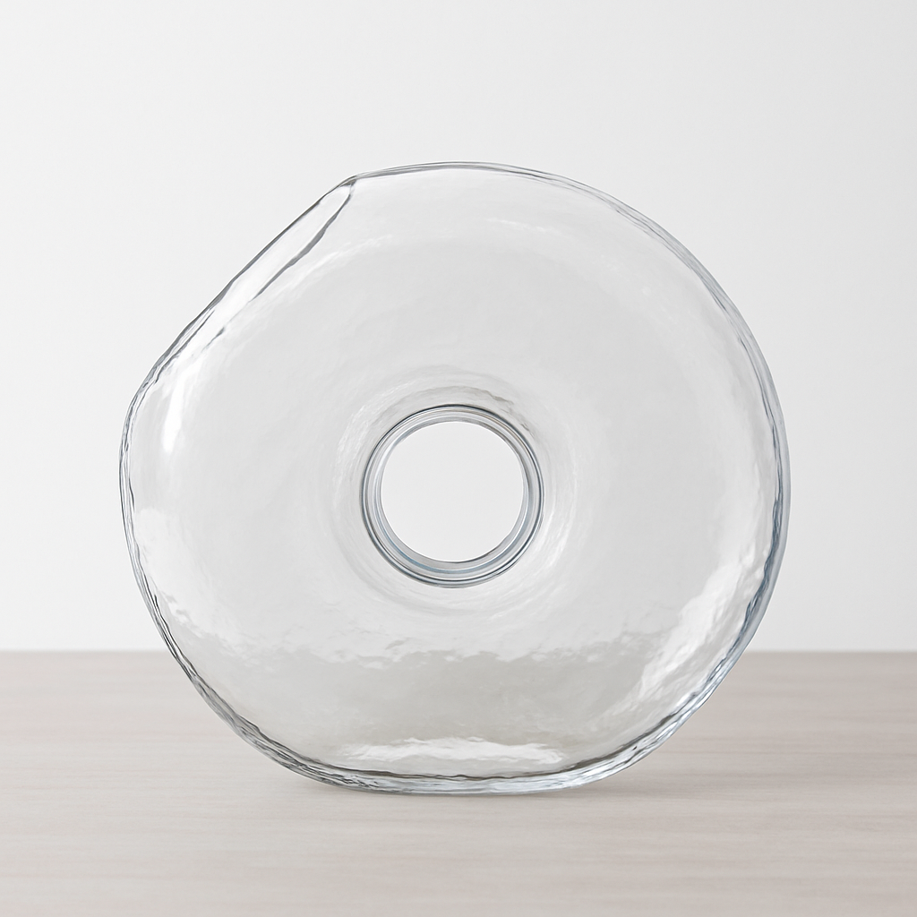 Round glass water basin