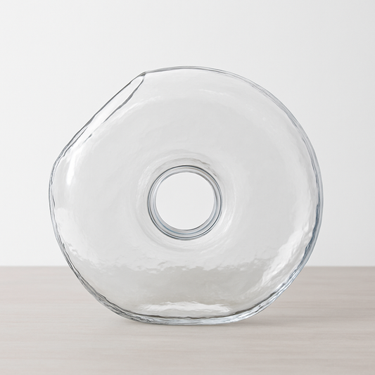 Round glass water basin