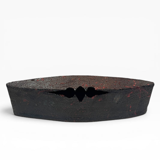 Sogetsu Kiln One-of-a-Kind: Horizontal Red and Black