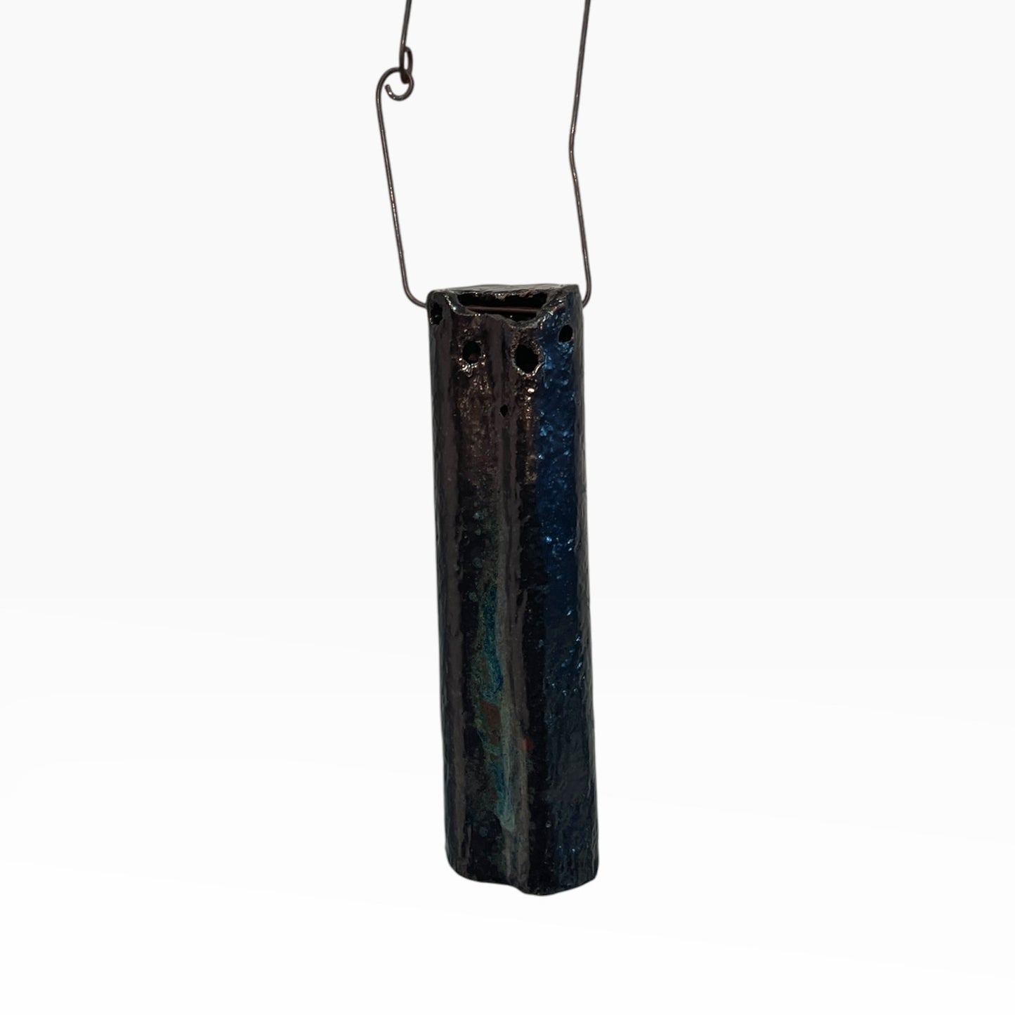 Charcoal, hanging flower arrangement