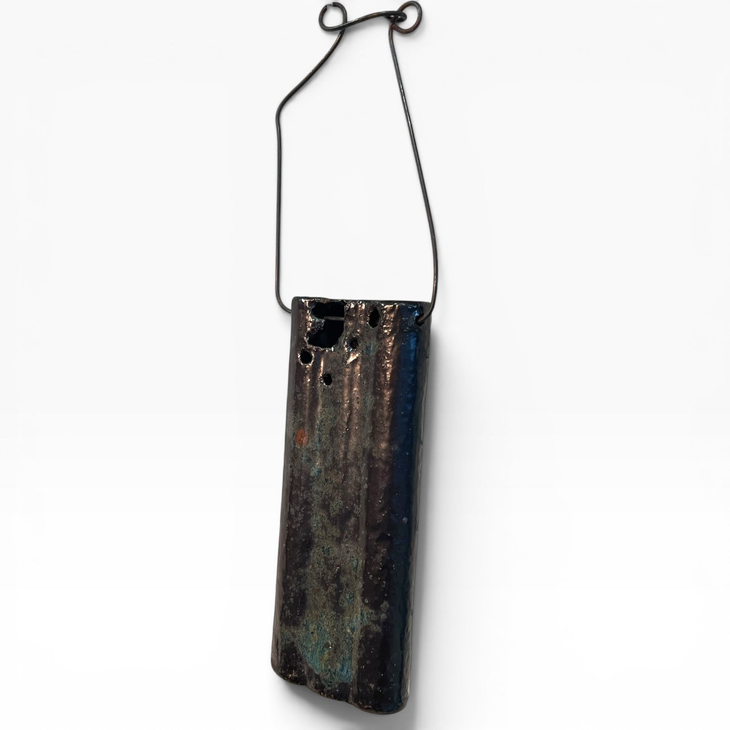 Charcoal, hanging flower arrangement