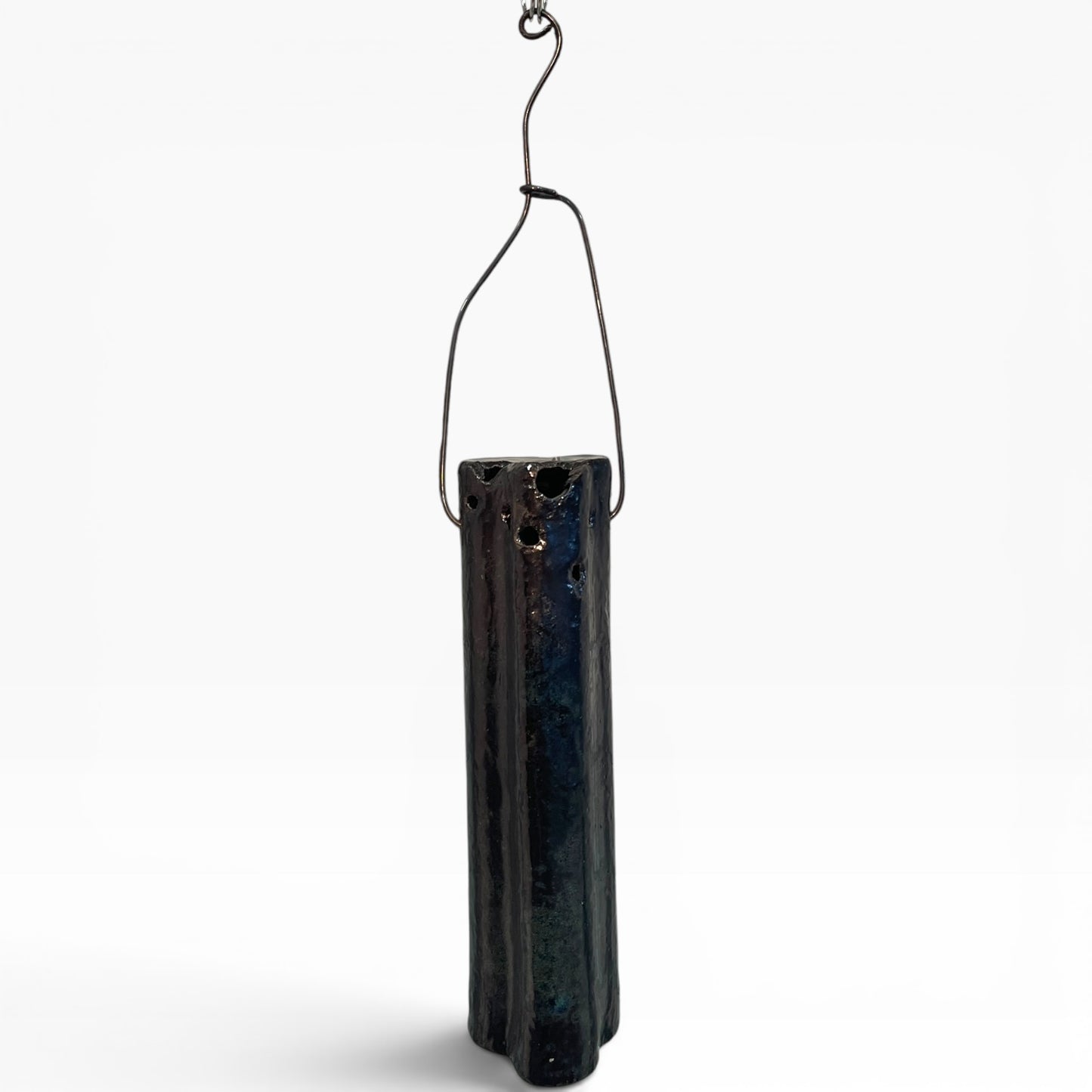 Charcoal, hanging flower arrangement