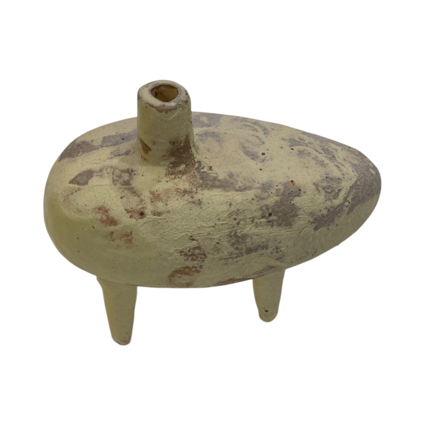 Sogetsu Pottery Unique Kabuto Helmet with Oribe Stand