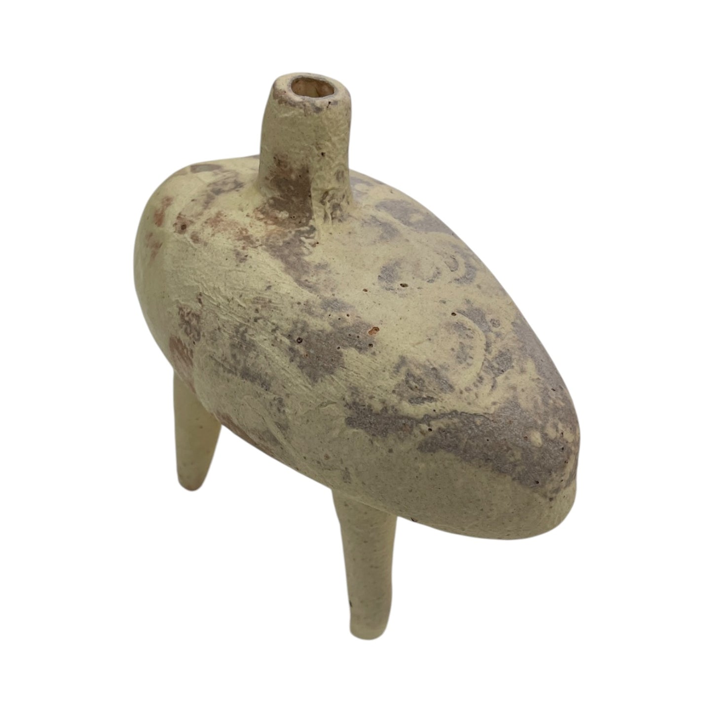 Sogetsu Pottery Unique Kabuto Helmet with Oribe Stand