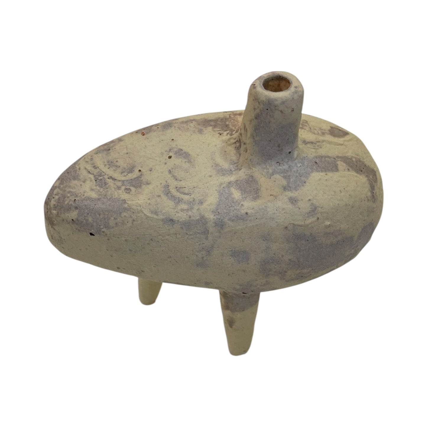 Sogetsu Pottery Unique Kabuto Helmet with Oribe Stand