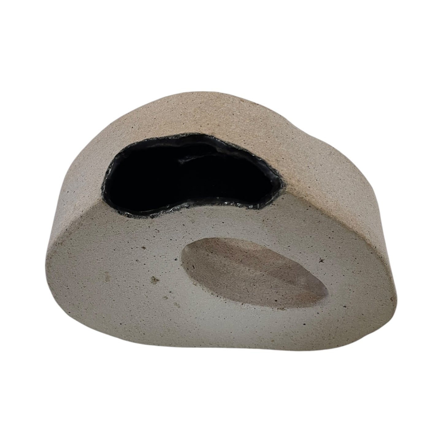 Sogetsu Pottery Unique Kabuto Helmet with Oribe Stand