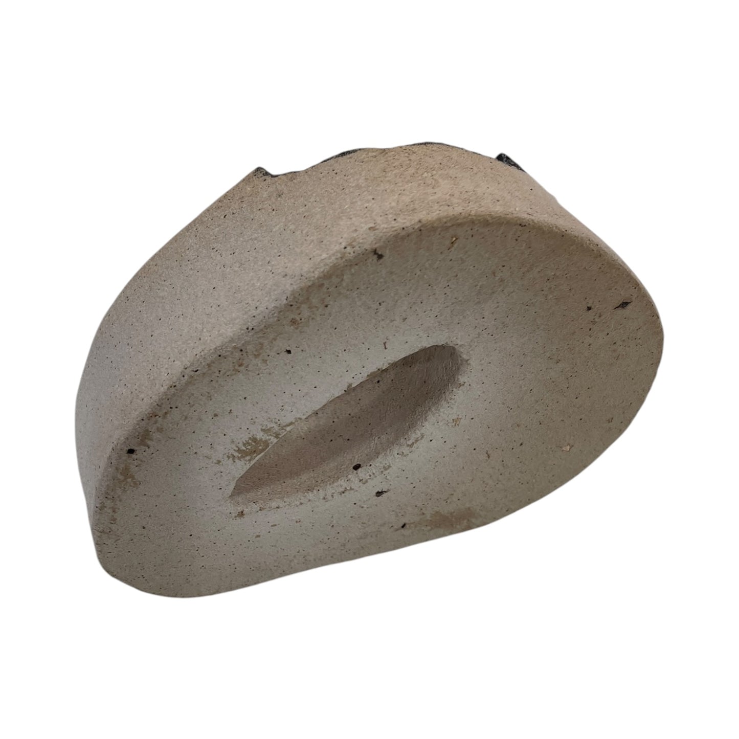 Sogetsu Pottery Unique Kabuto Helmet with Oribe Stand