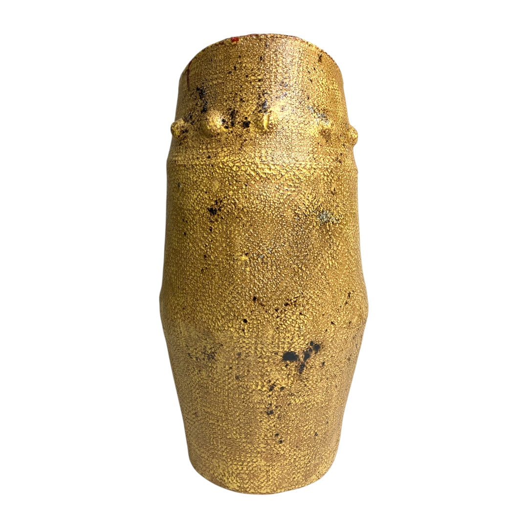 【新作】草月陶房一点もの　黄色マット（内朱）