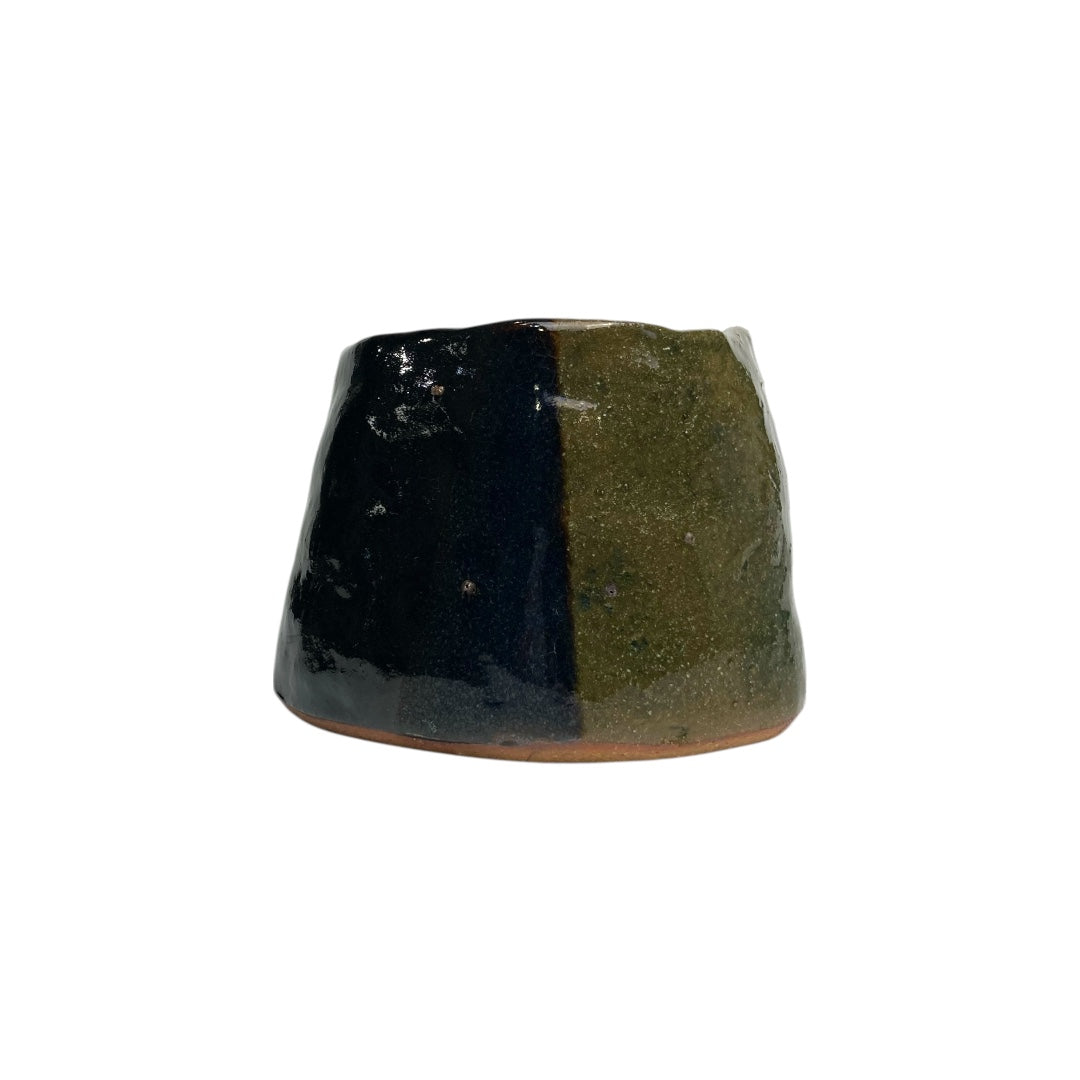 【新作】草月陶房一点もの　天目×越前織部(水盤)