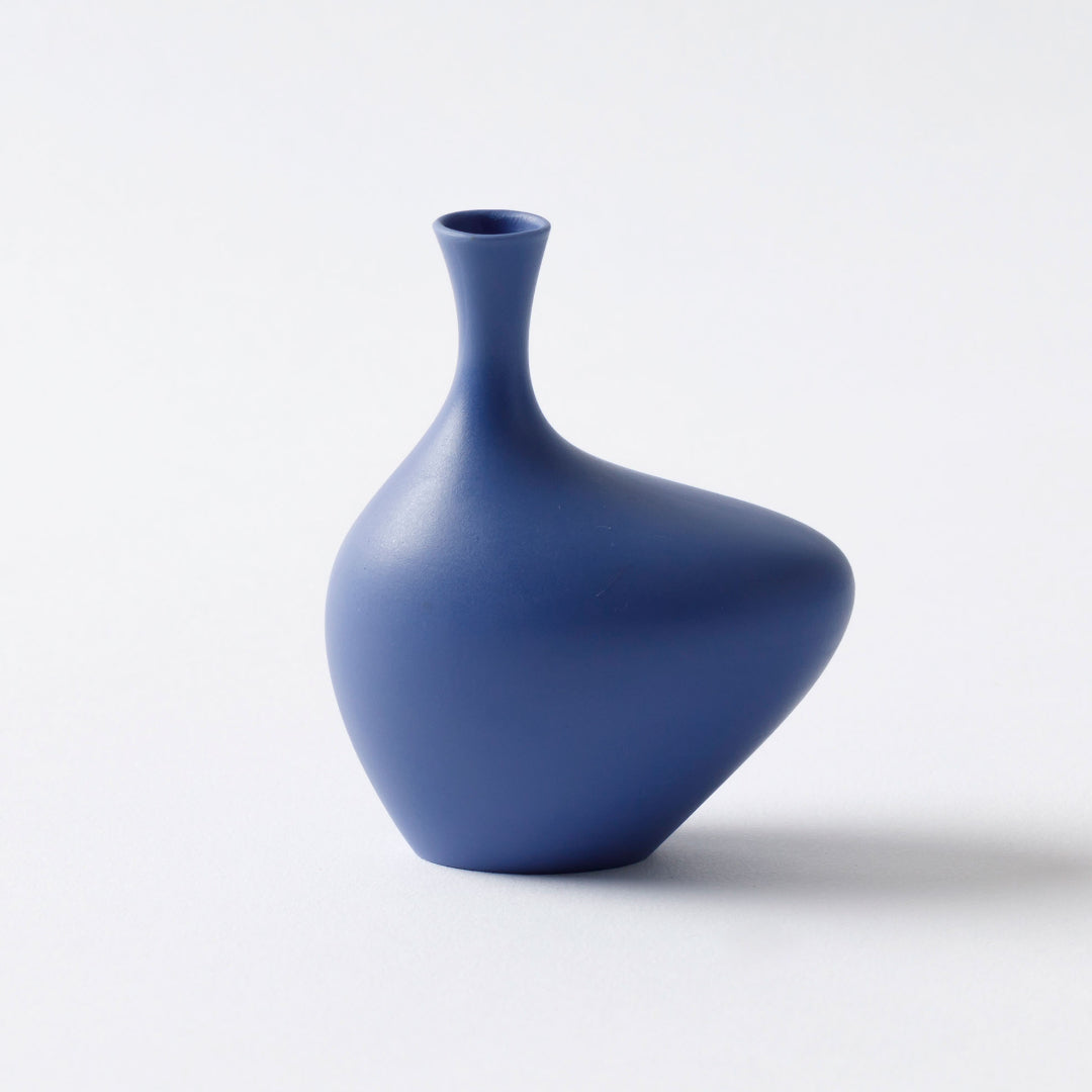 Riso Kiln single vase littles "Wind" (blue/white)
