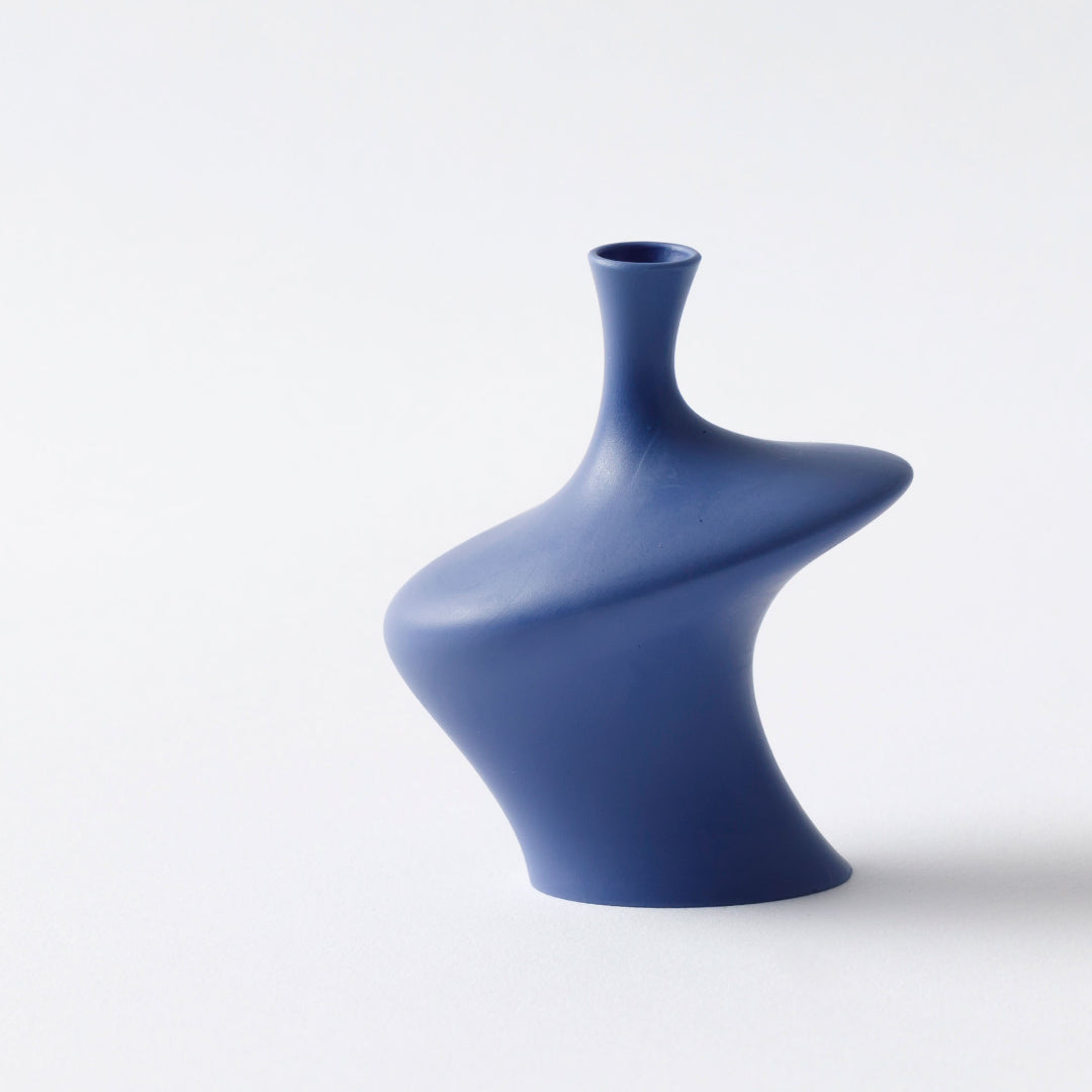 Riso Kiln single vase littles "Rin" (blue/white)