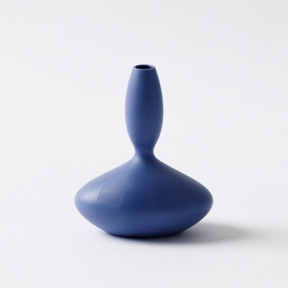 Riso 窑单个花瓶小“轴”（蓝色/黑色）