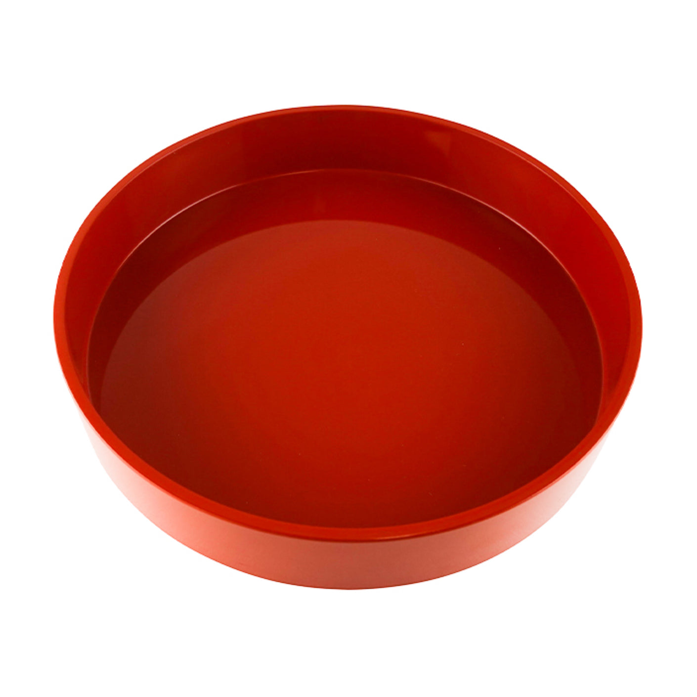基本丸水盤（プラスチック）赤