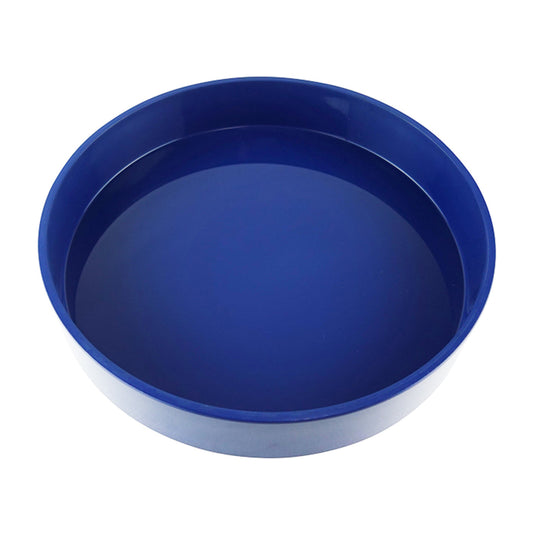 基本丸水盤（プラスチック）青